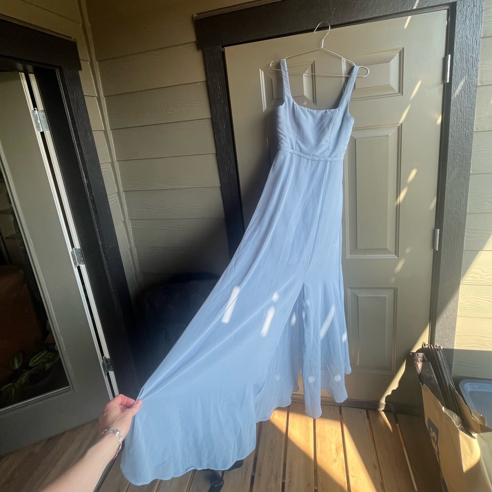 Dust Blue azazie bridesmaid dress size A4